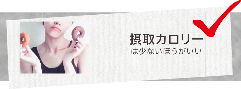 摂取カロリーは少ないほうがいい