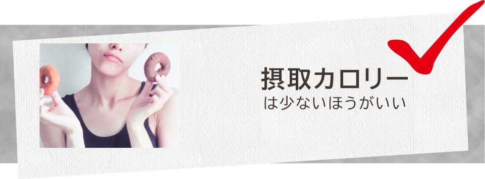摂取カロリーは少ないほうがいい